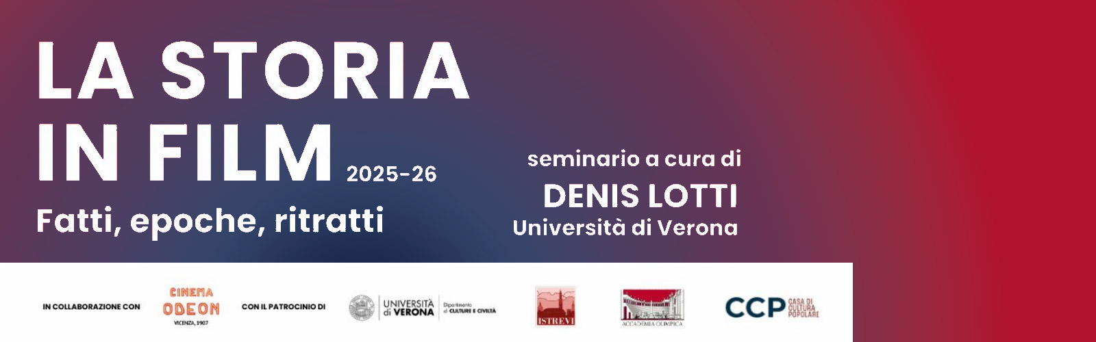 La Storia in film. Fatti, epoche, ritratti - 2025-2026