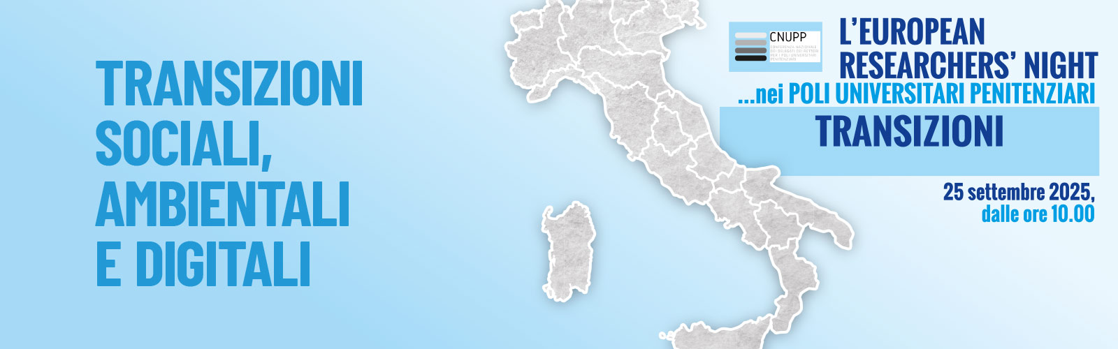 Transizioni sociali, ambientali e digitali. Aspettando la Notte europea dei ricercatori presso il Polo universitario penitenziario di Verona (25/09/25)